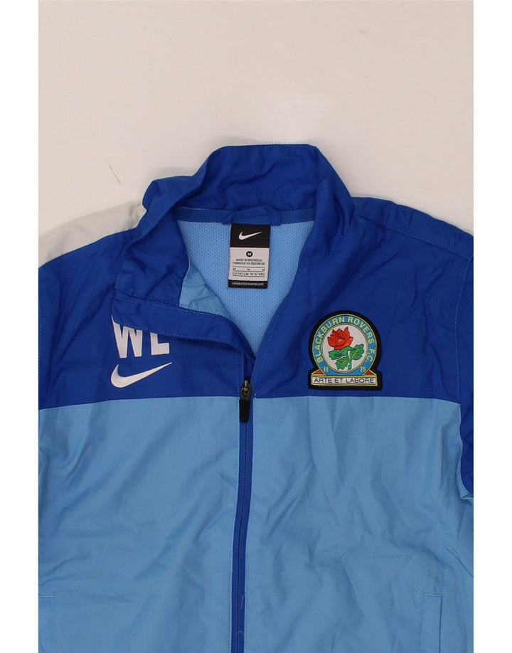 NIKE Boys Graphic Tracksuit Top Jacket 10-11 Years Medium Blue Colourblock Vintage Nike and Second-Hand Nike from Messina Hembry 
