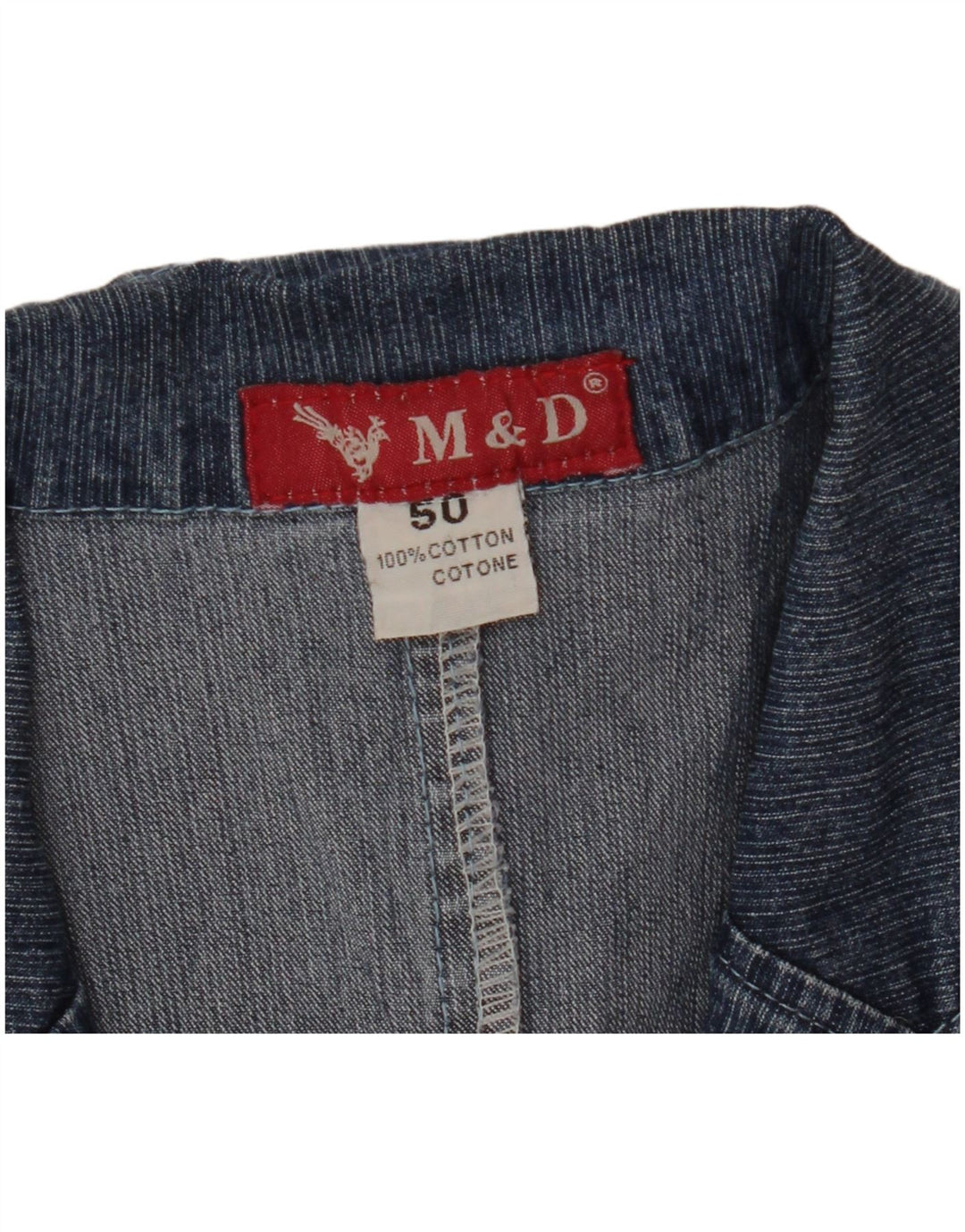 Vintage damska marynarka dżinsowa zapinana na 2 guziki IT 50 XL niebieska bawełna