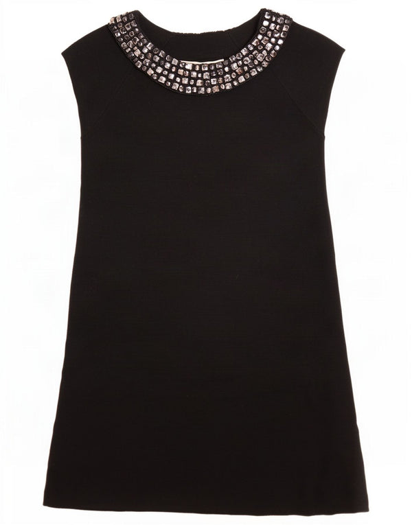 Sukienka damska Zara typu shift UK 8, mała, czarna, akrylowa
