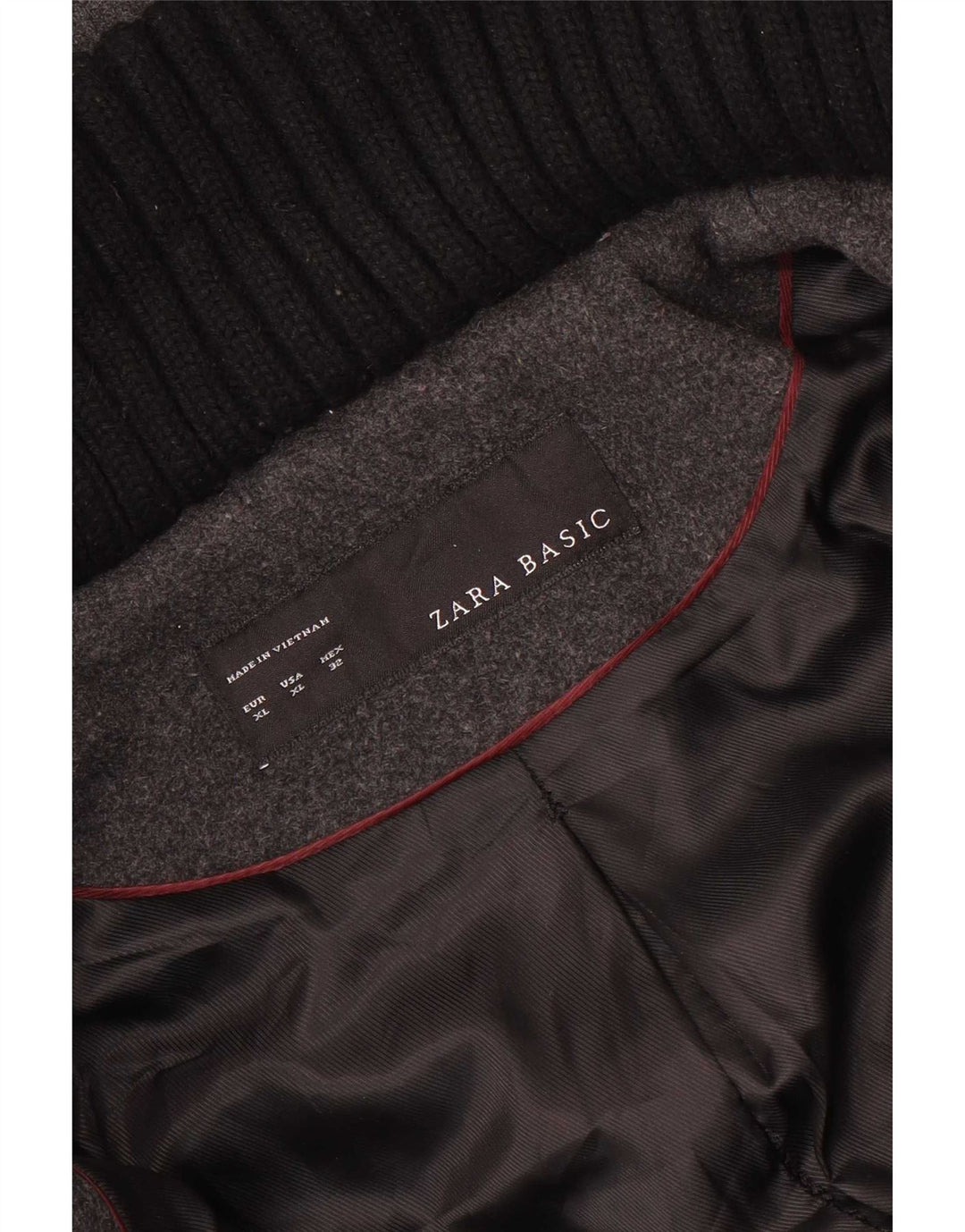 Damski płaszcz z kapturem Zara UK 18 XL, szary