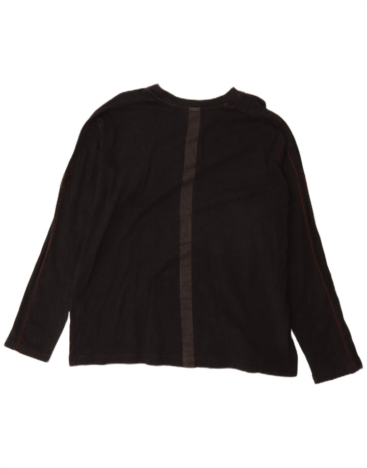 Męski top z grafiką Murphy & Nye z długim rękawem, 2XL, czarny, bawełniany