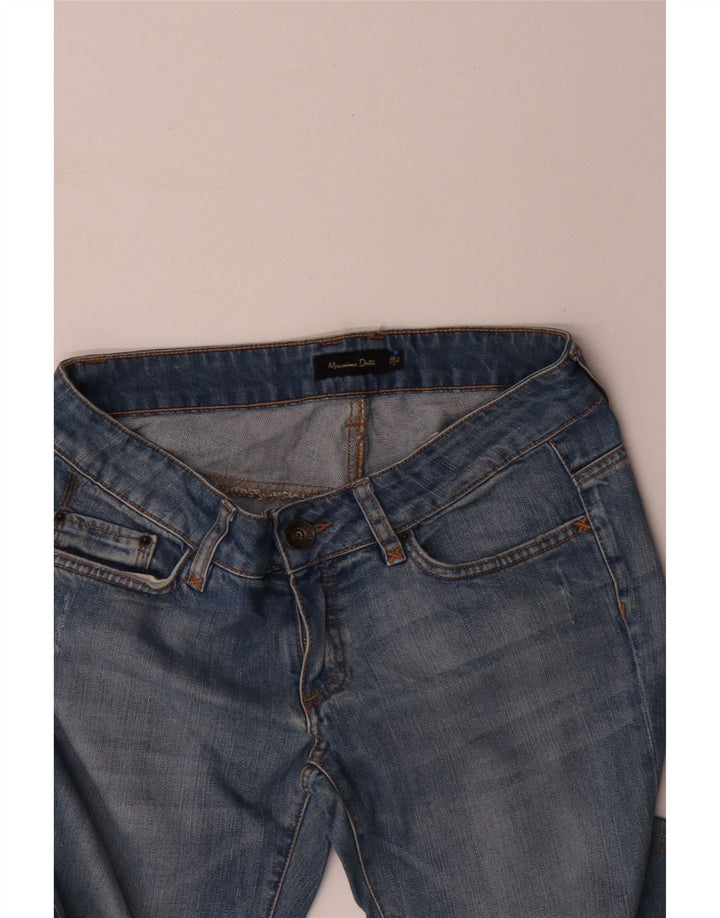 MASSIMO DUTTI Damskie jeansy slim EU 38 Small W28 L29 Niebieskie bawełniane