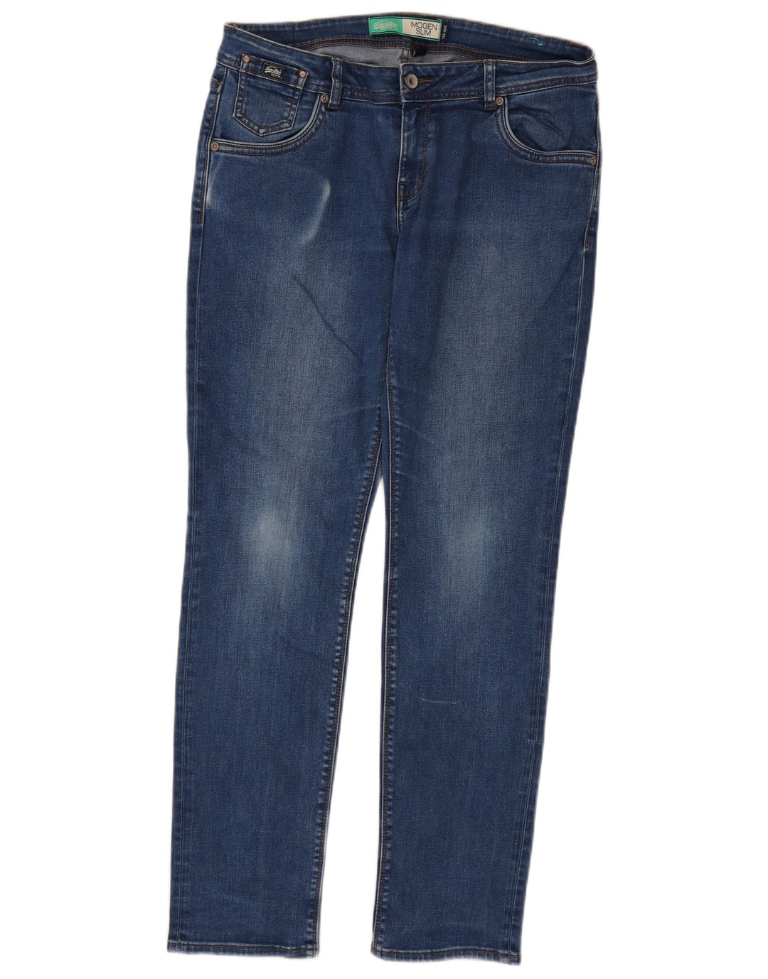 Damskie jeansy Superdry Imogen Slim W32 L32 Niebieskie, bawełniane