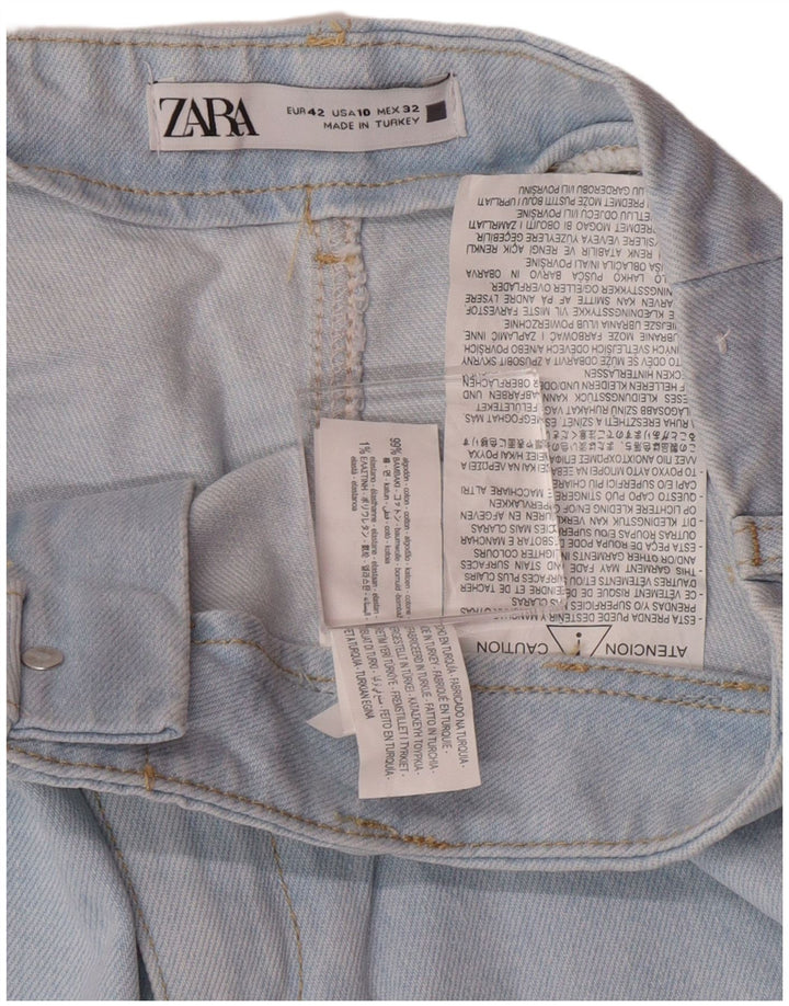 Damskie jeansy z szeroką nogawką Zara z wysokim stanem EU 42 Large W32 L26 Blue Classic