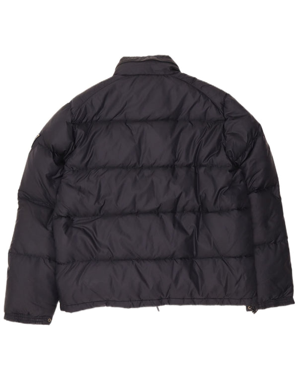 Guess Mens Hooded Padded Jacket UK 46 3XL Navy Blue Nylon