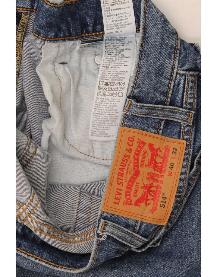 Męskie jeansy Levi's 514 Straight W40 L32 Niebieskie bawełniane