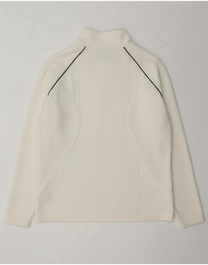 ASICS Womens Fleece Jacket UK 14 Medium White Polyester