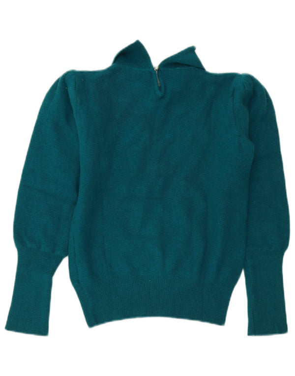 Damski sweter z golfem Niki Line UK 10 Small Blue Angora