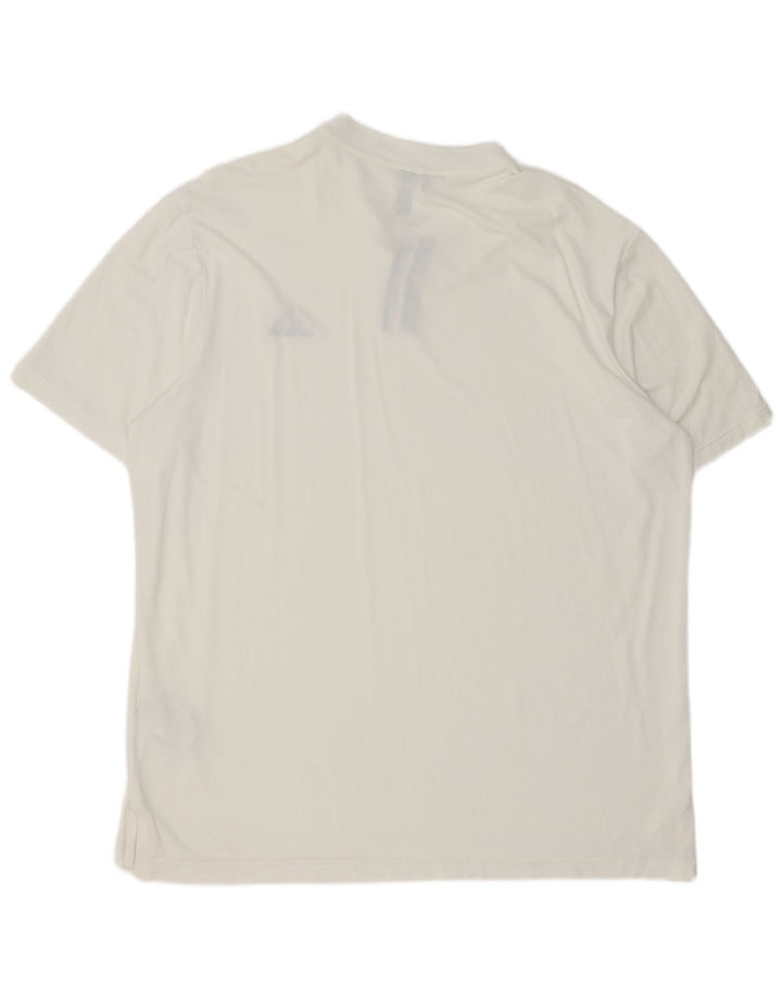 Męska koszulka polo Adidas XL, biała, poliestrowa