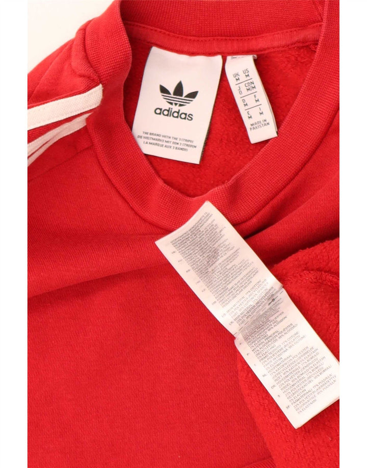 Adidas Męska Bluza Sweter Średni Czerwony Bawełna