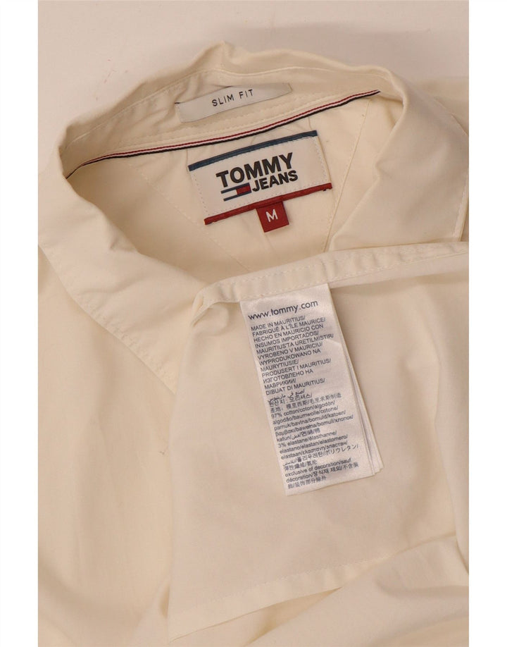 Koszula męska Slim Fit Tommy Hilfiger, średnia biała bawełna