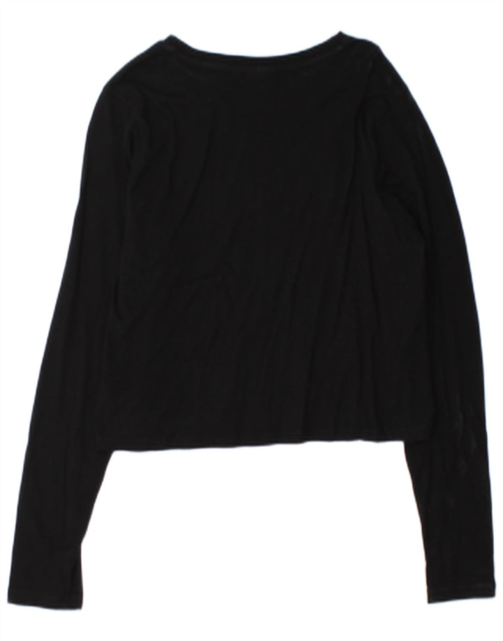 Damski top Fila Crop Graphic z długim rękawem UK 14, duży czarny