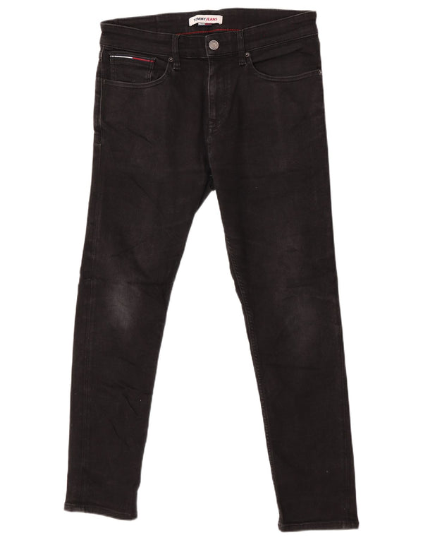 Tommy Hilfiger Męskie Austin Zwężane Dżinsy W30 L30 Czarne Bawełniane