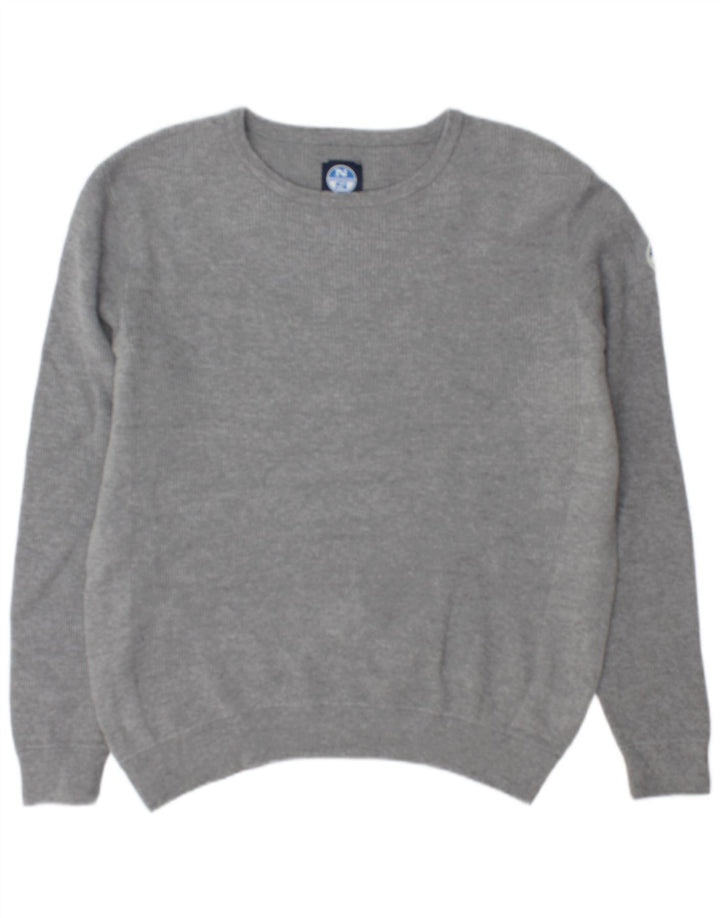 Męski sweter z okrągłym dekoltem North Sails XL, szary, bawełniany