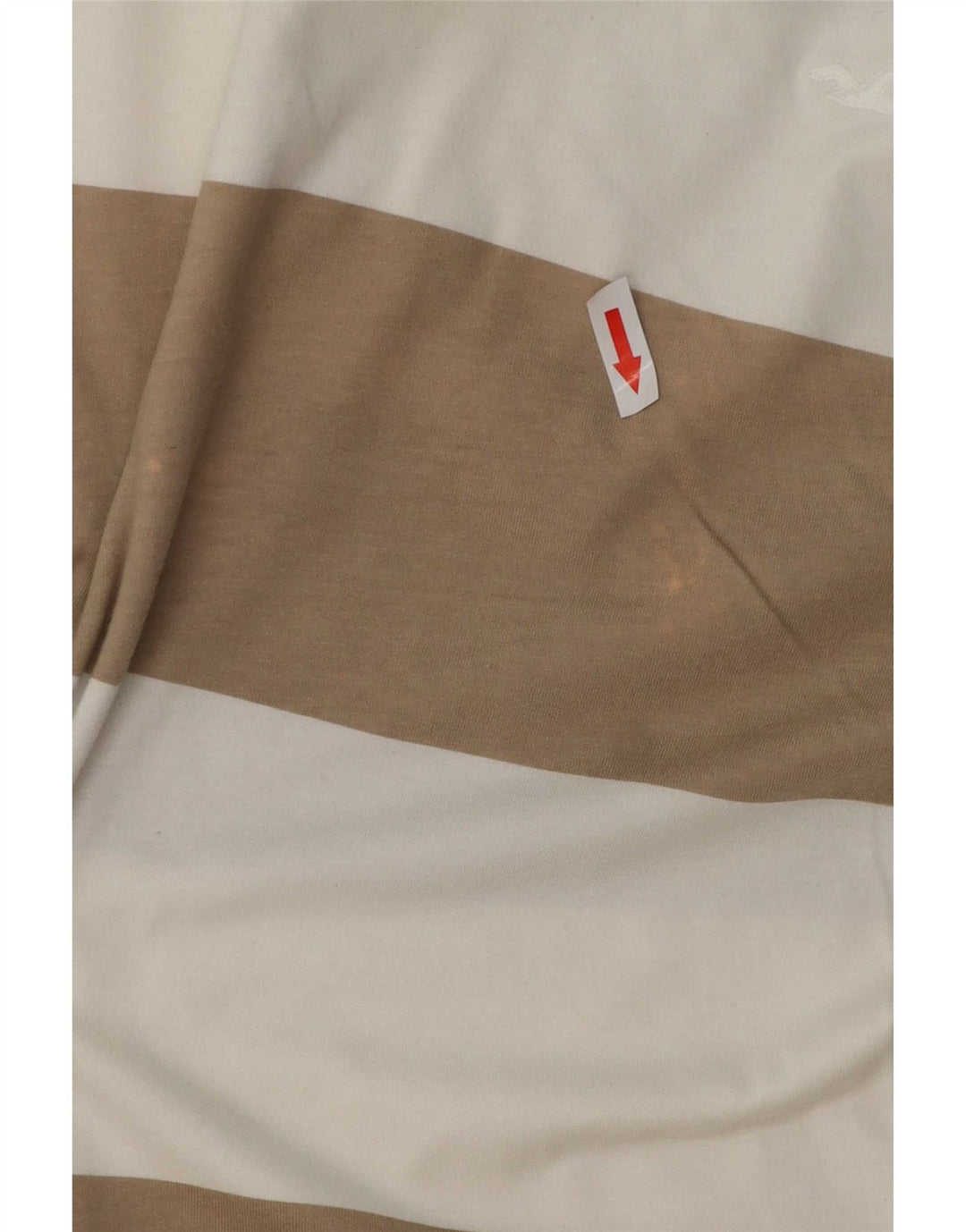 T-shirt męski Hollister, bawełniany, w średnie brązowe paski