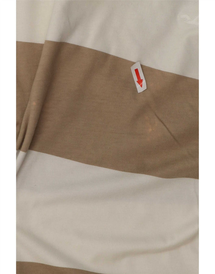 T-shirt męski Hollister, bawełniany, w średnie brązowe paski