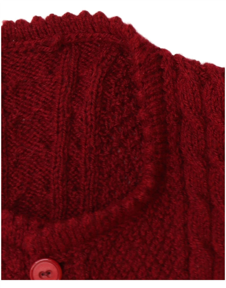 Sweter damski VINTAGE UK 14, duży, bordowy