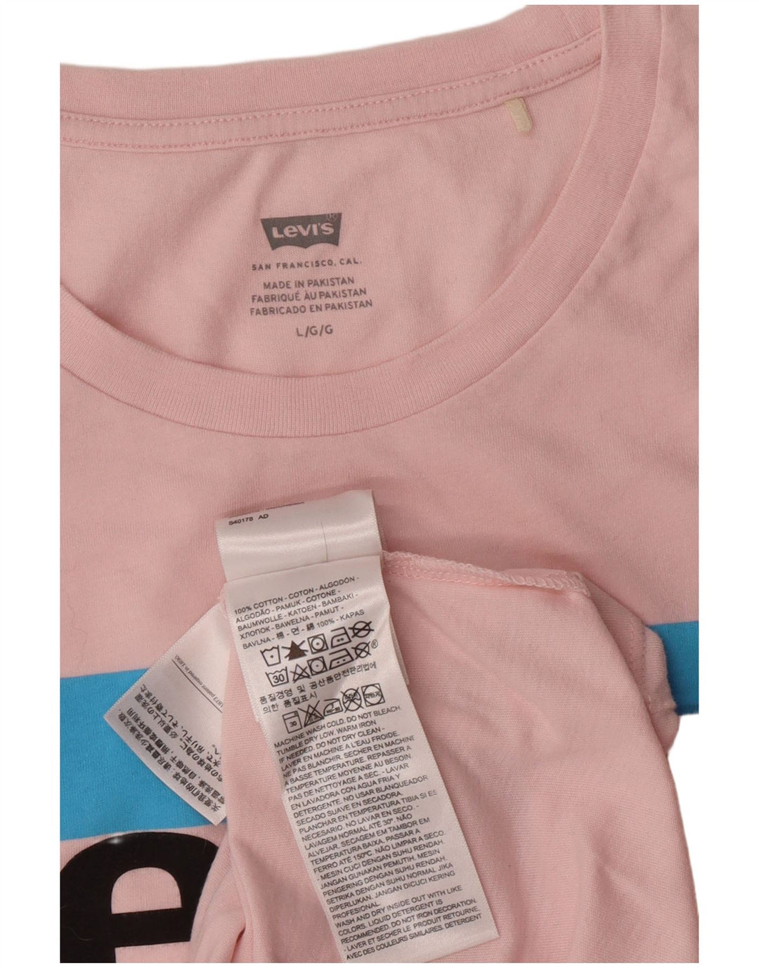 Damska koszulka z grafiką Levi's Top UK 16, duży, różowy