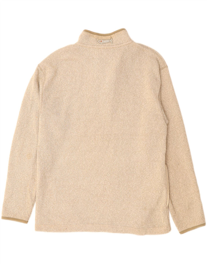 Męski sweter z zamkiem błyskawicznym WEIRD FISH, średni beżowy poliester