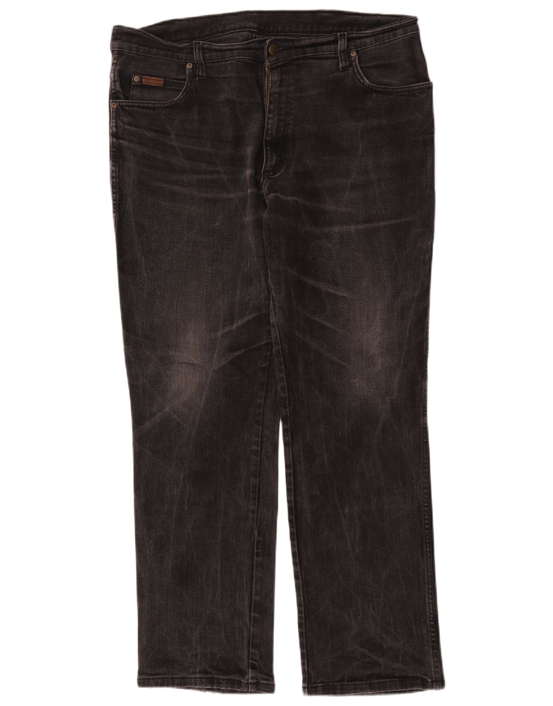 Męskie jeansy Wrangler Texas Stretch Straight W38 L32, czarne, bawełniane