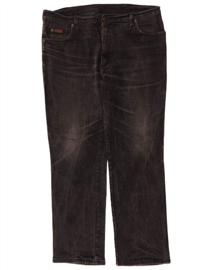 Męskie jeansy Wrangler Texas Stretch Straight W38 L32, czarne, bawełniane