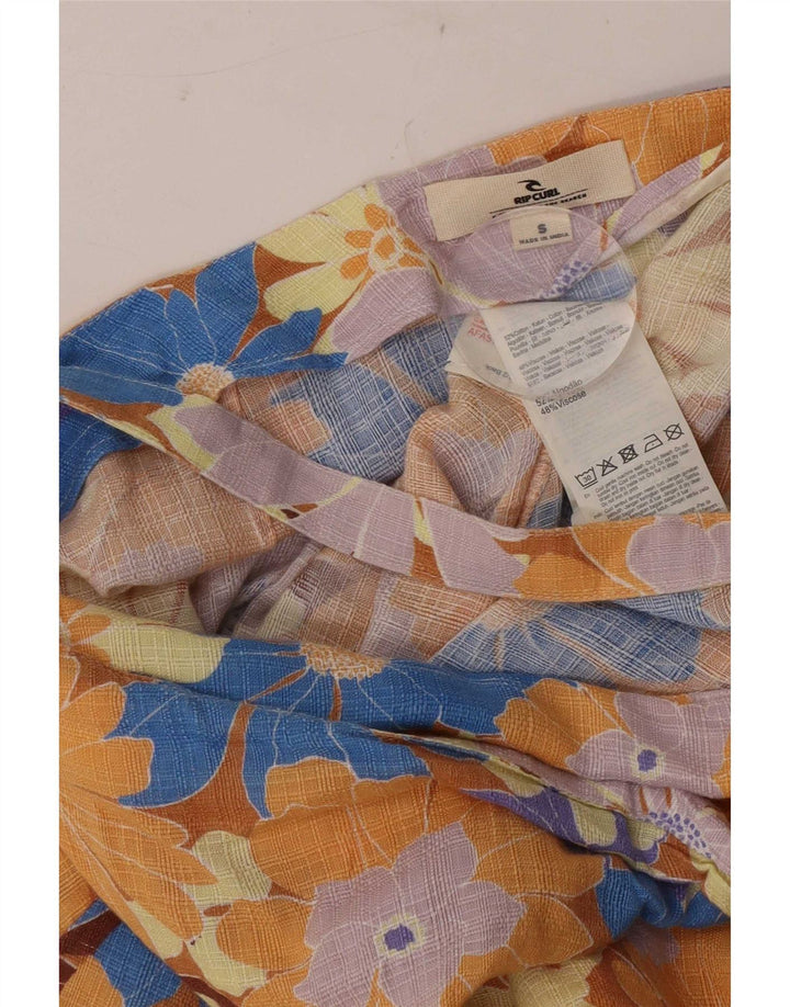 Damska spódnica kopertowa Rip Curl mała W26 wielokolorowa bawełniana w kwiaty