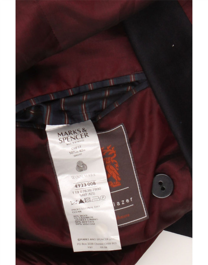 Marks & Spencer Męska marynarka dwurzędowa UK 42, duża, granatowa