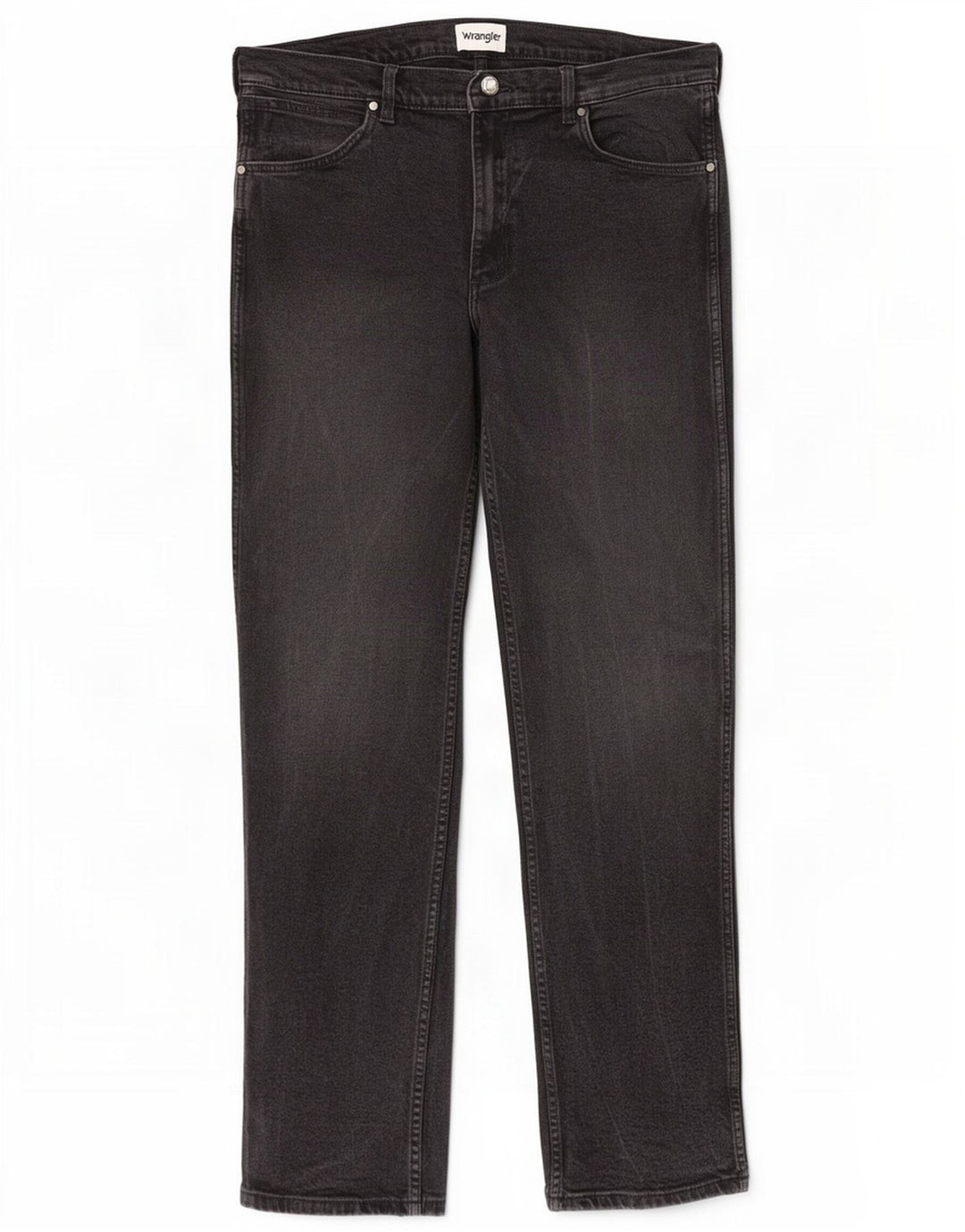 Męskie proste jeansy Wrangler W36 L36, czarne, bawełniane