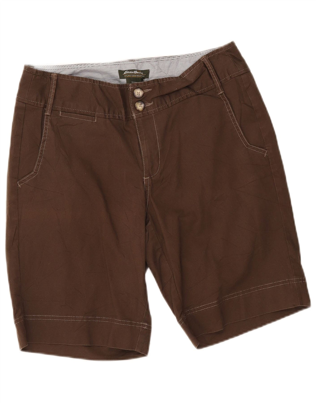 Bermudy damskie Eddie Bauer Blakely Fit US 8 Medium W30 Brązowa bawełna