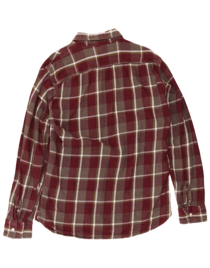 Męska koszula flanelowa Levi's, bawełniana w średnią bordową kratkę