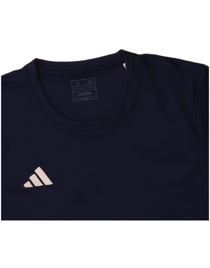 Męski T-shirt ADIDAS Aeroready Slim Fit, top XL, granatowy, poliester