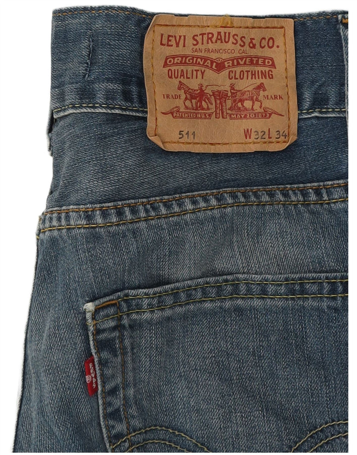 Damskie jeansy Levi's 511 Slim W32 L34 Niebieskie bawełniane