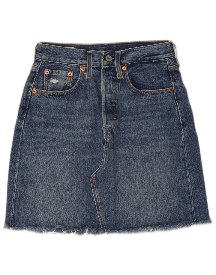 Damska spódnica dżinsowa Levi's W24 XS Niebieska bawełna
