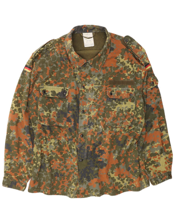 Vintage męska kurtka wojskowa UK 44 2XL Khaki, bawełna w kamuflażu