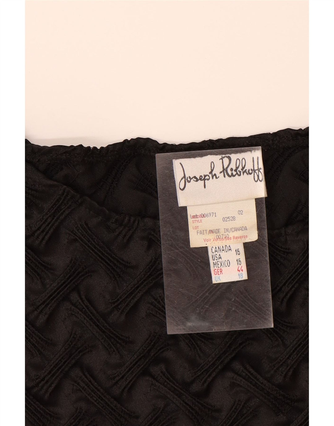 Damska bluzka bez rękawów JOSEPH RIBKOFF UK 18 XL, czarny poliester