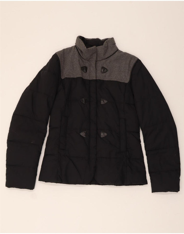 BENETTON Womens Padded Jacket IT 46 Large Black Colourblock Polyamide Vintage Benetton and Second-Hand Benetton from Messina Hembry 