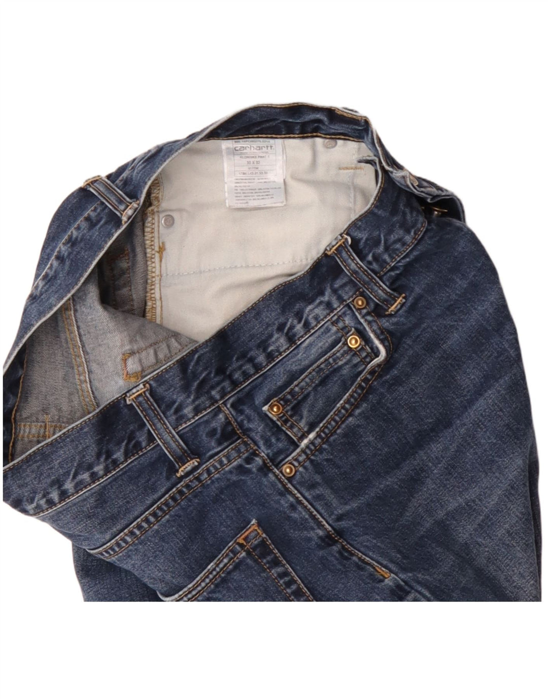 Carhartt Męskie Klondike Straight Jeans W30 L32 Niebieskie bawełniane