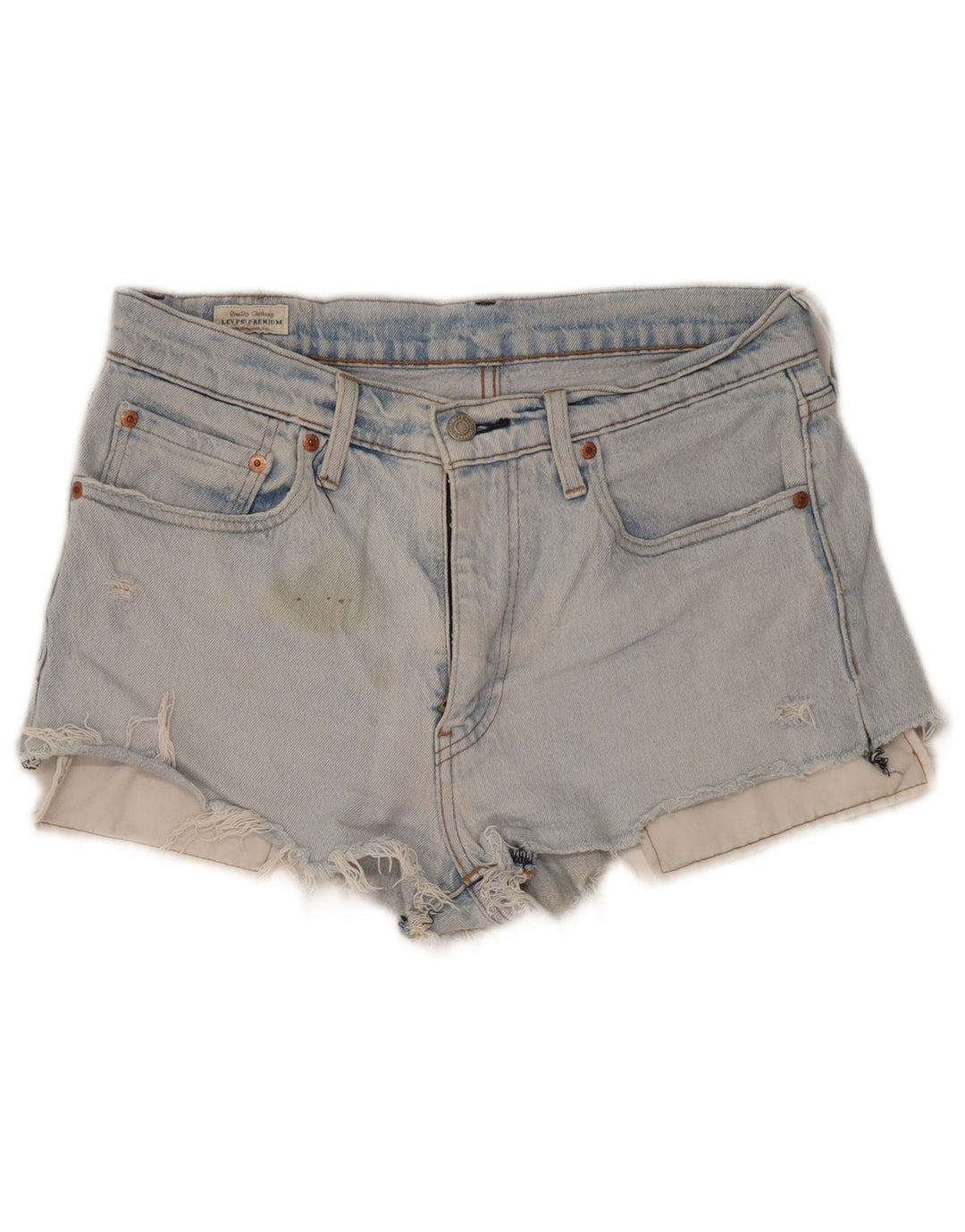 Damskie spodnie jeansowe Levi's 512 w trudnej sytuacji W32, duże, niebieskie, bawełniane