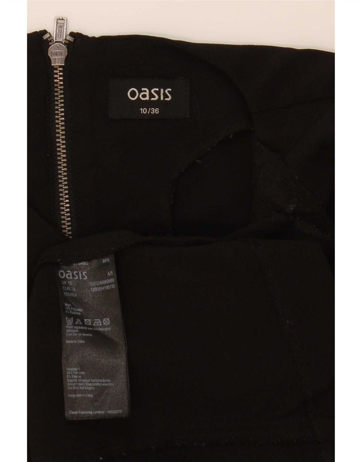 Damska bluzka oversize z rękawem 3/4 Oasis, rozmiar UK 10, mały, czarny poliester