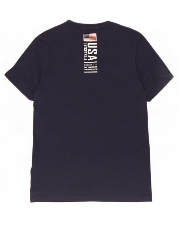 Męska koszulka z grafiką Nike USA, mała, granatowa, bawełniana