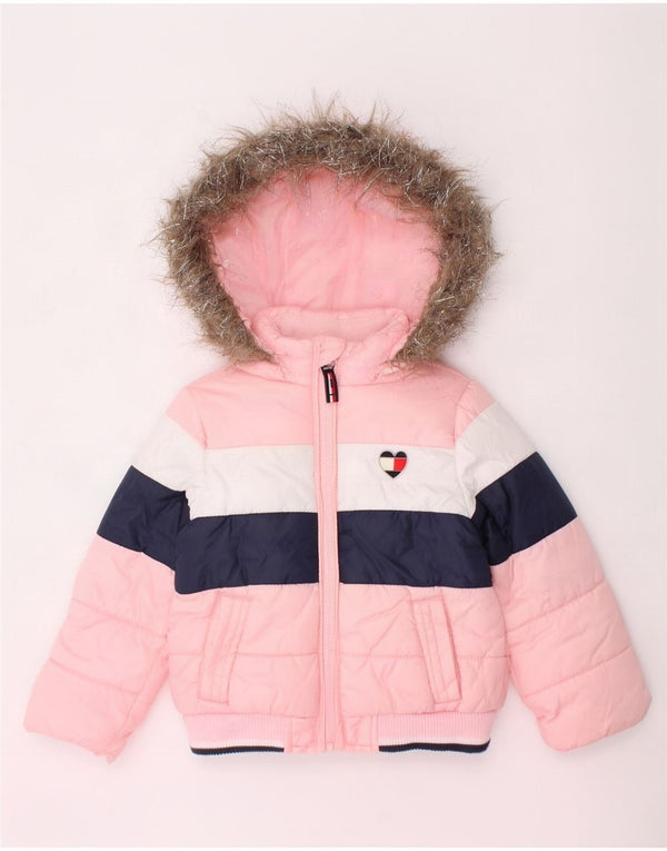 Kurtka puchowa dla dziewczynki Tommy Hilfiger 12-18 miesięcy w kolorze różowym