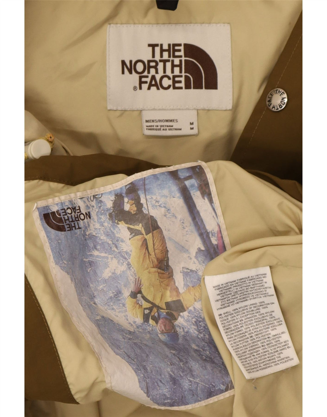 Męska kurtka narciarska z kapturem The North Face UK 38 Medium Khaki Nylon