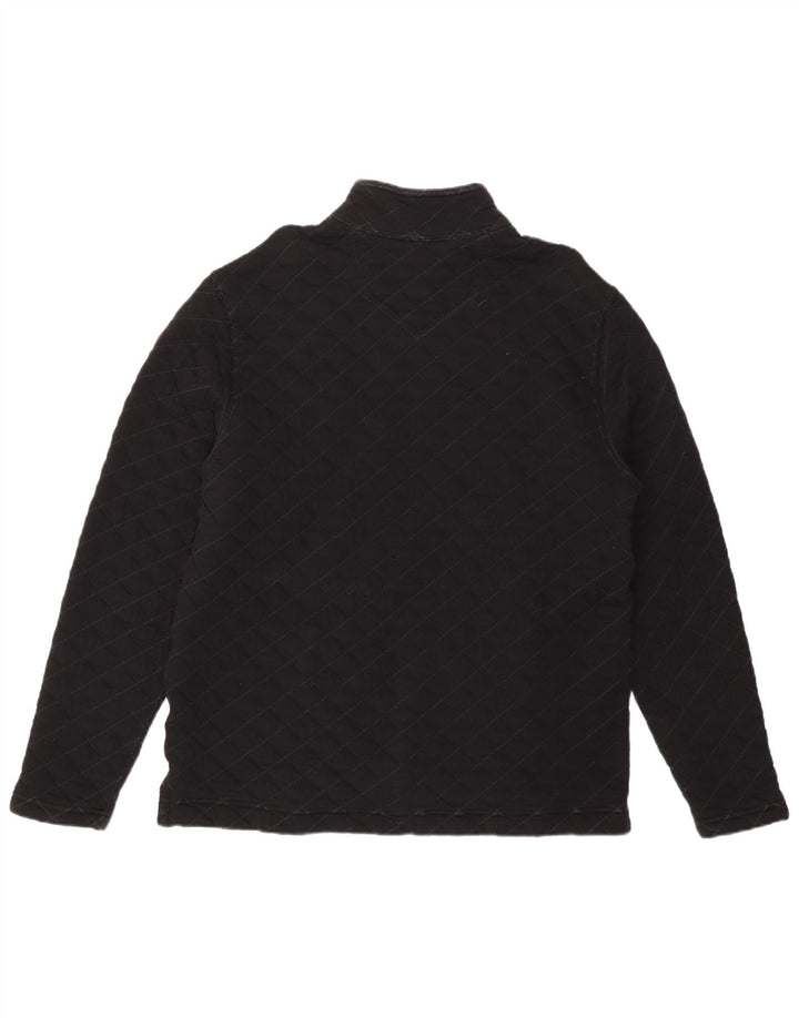 Męski sweter z zamkiem błyskawicznym Eddie Bauer, duży, czarny, bawełniany