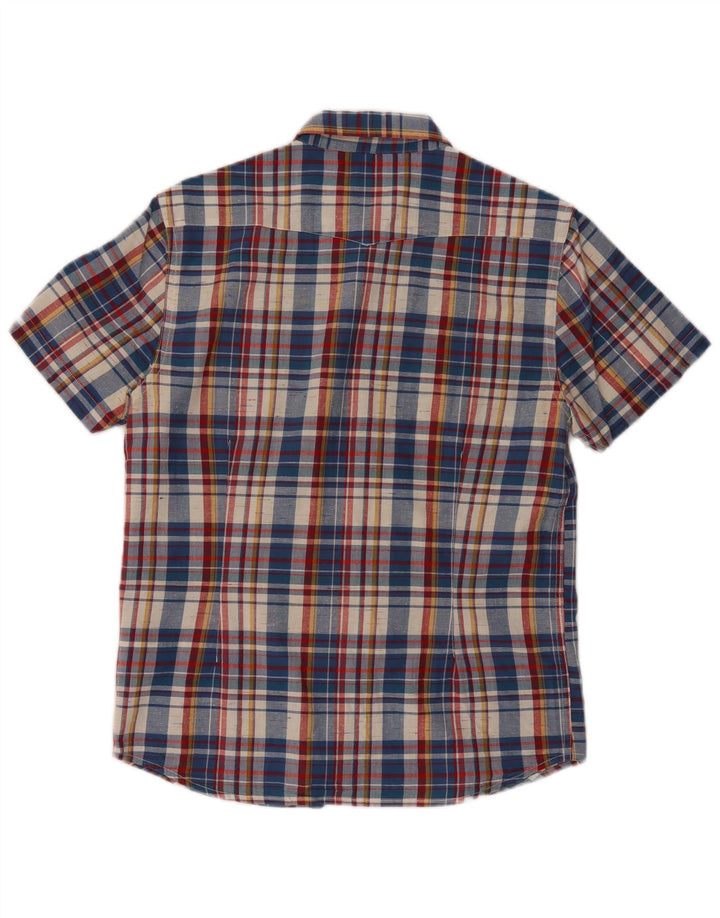 Męska koszula slim fit z krótkim rękawem Lee, średniej wielkości, wielokolorowa, bawełniana w kratkę