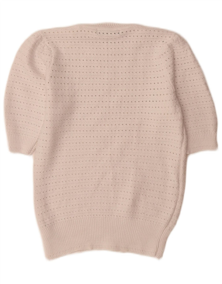 Marks & Spencer Damski sweter z okrągłym dekoltem, UK 10, mały, biały