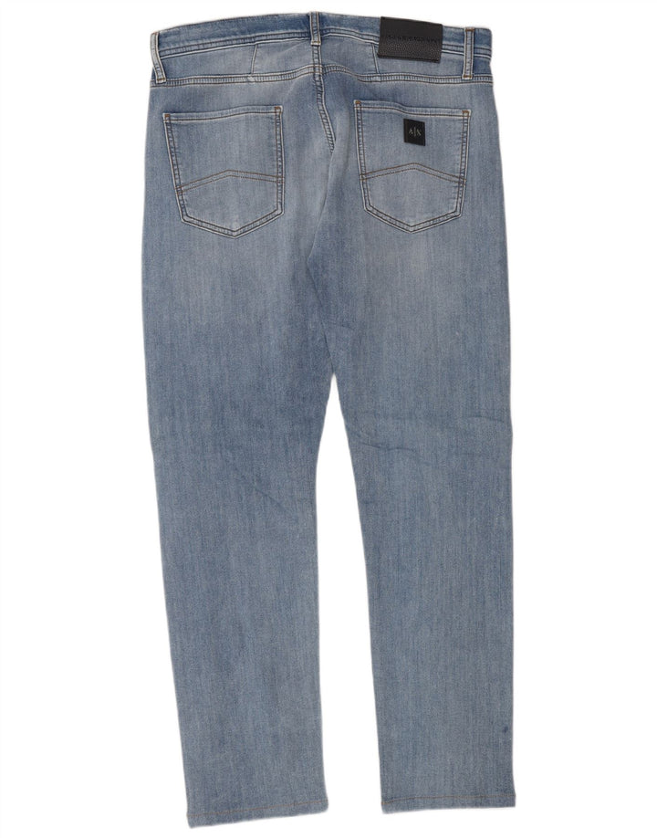 Armani Exchange Męskie jeansy slim W33 L32 Niebieskie bawełniane