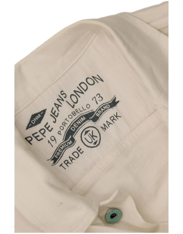 Damska kurtka jeansowa PEPE Jeans Crop UK 10, mała, biała