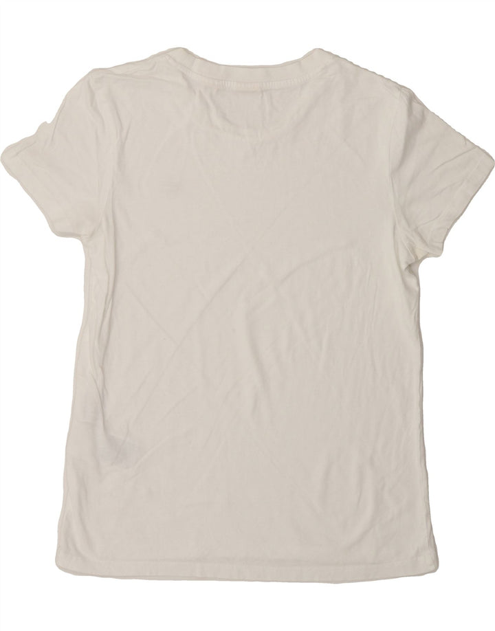 LEVI'S Womens T-Shirt Top UK 12 Medium White Cotton Vintage Levi's and Second-Hand Levi's from Messina Hembry 