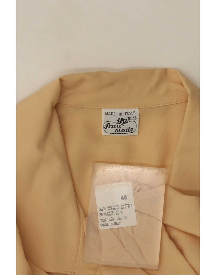 Damska bluzka koszulowa w stylu vintage IT 46 Large Beżowy Acetat