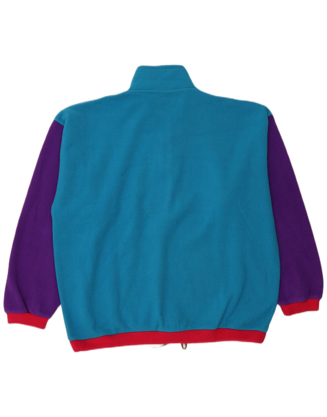 Vintage męski sweter polarowy z zamkiem błyskawicznym XL w kolorze niebieskim